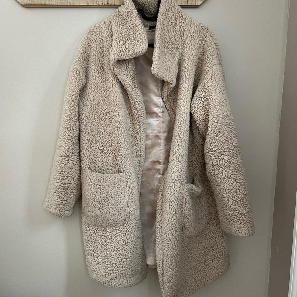 Beige Sherpa Jacket